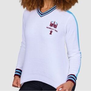 West Ham Womens 1980 FA Cup Kit Knit Sweater Size 14 (UK sizing) Football Soccer
